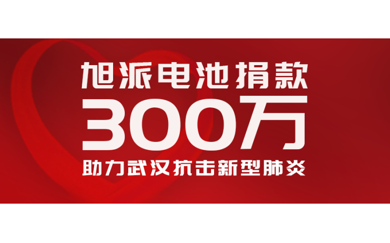 守望相助 共克時艱 旭派電池向武漢捐款300萬元助力抗疫